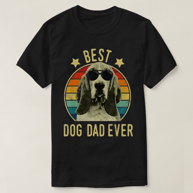 Mens Best Dog Dad Ever Basset Hound Father's Day G T Shirt (Design framsida)