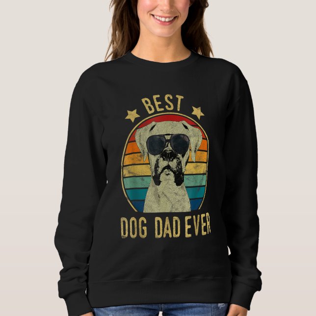 Mens Best Dog Dad Ever Boxer Fathers Day T Shirt (Framsida)