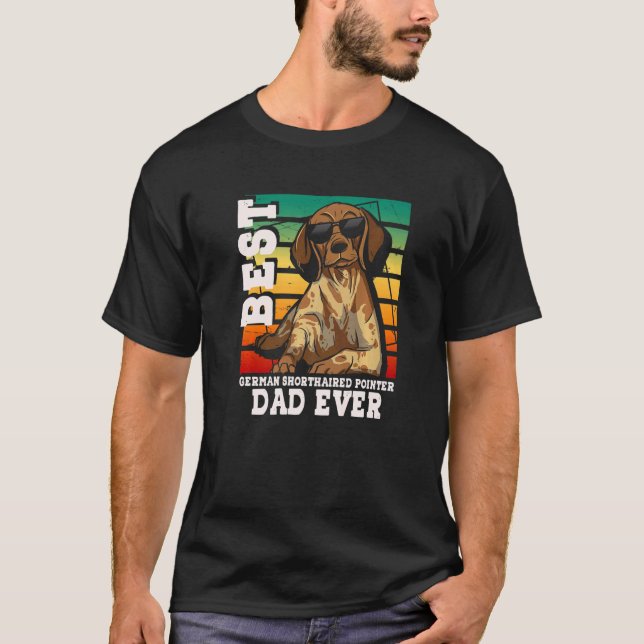 Mens Best German Shorthaired Pointer Dad Ever GSP  T Shirt (Framsida)
