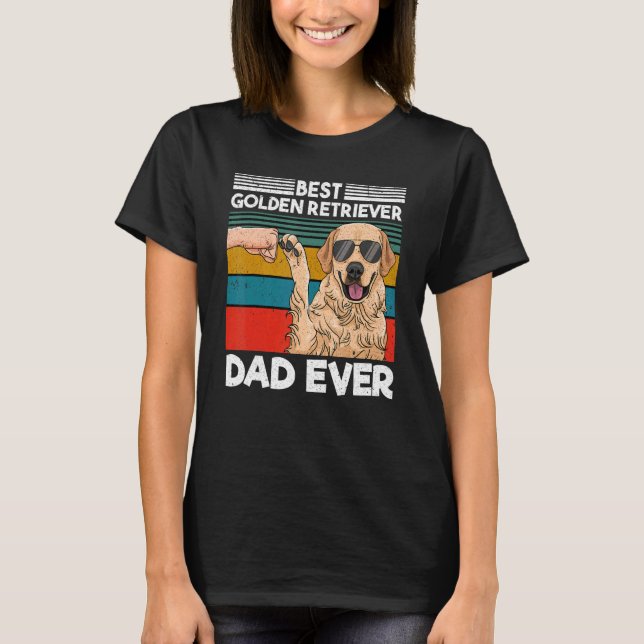 Mens Best Golden Retriever Dad Ever Bester Dog Dad T Shirt (Framsida)