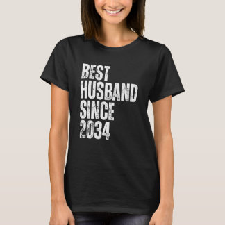 Mens Best Husband Since 2034 Vintage Wedding Anniv T Shirt
