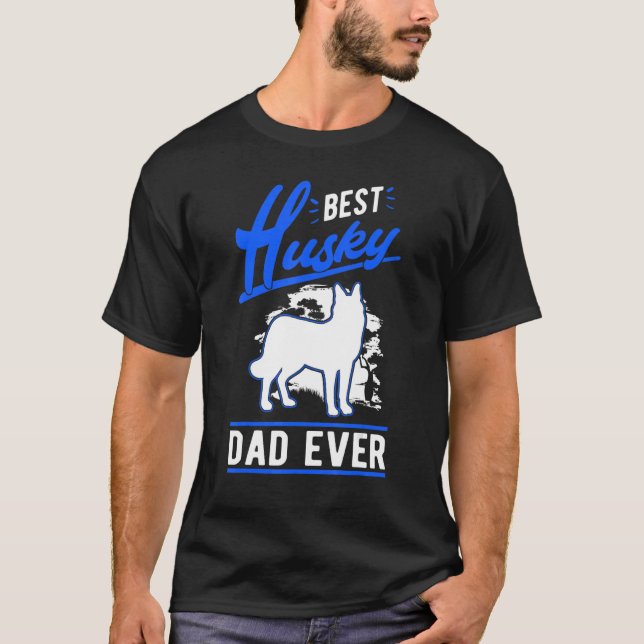Mens Best Husky Dad Ever Husky Dad T Shirt (Framsida)