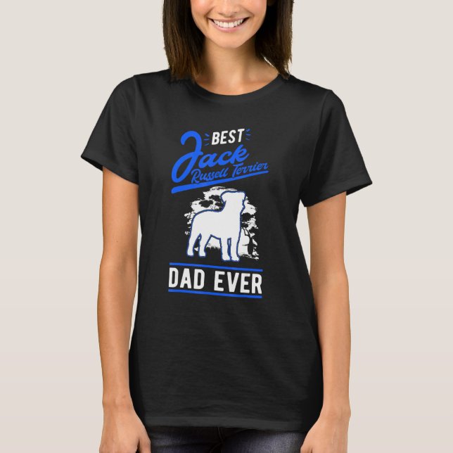 Mens Best Jack Russell Terrier Dad Ever Jack Russe T Shirt (Framsida)