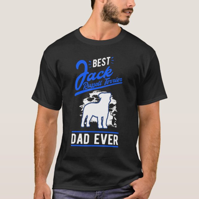 Mens Best Jack Russell Terrier Dad Ever Jack Russe T Shirt (Framsida)