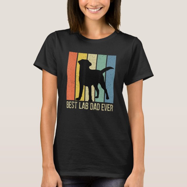 Mens Best Lab Dad Ever Black Labrador Retriever Vi T Shirt (Framsida)