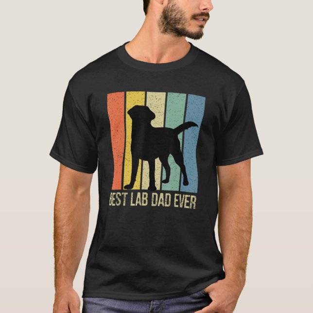 Mens Best Lab Dad Ever Black Labrador Retriever Vi T Shirt (Framsida)