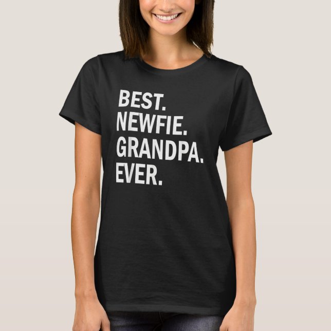 Mens Best Newfie Grandpa Ever  Newfoundland Dog T Shirt (Framsida)