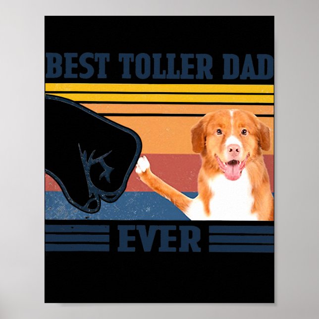 Mens Best Nova Scotia Duck Tolling Retriever Dad Poster (Framsidan)