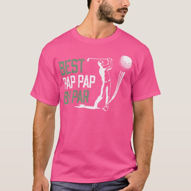 Mens Best Pap Pap By Par Father'S Day Gifts Golf L T Shirt (Framsida)