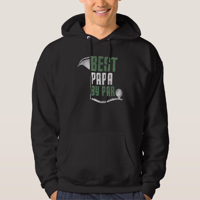 Mens Best Papa by Par Father s Day Golf  Papa Golf Hoodie (Framsida)