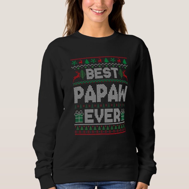Mens Best Papaw Ever Christmas Pajamas Matching Ug T Shirt (Framsida)