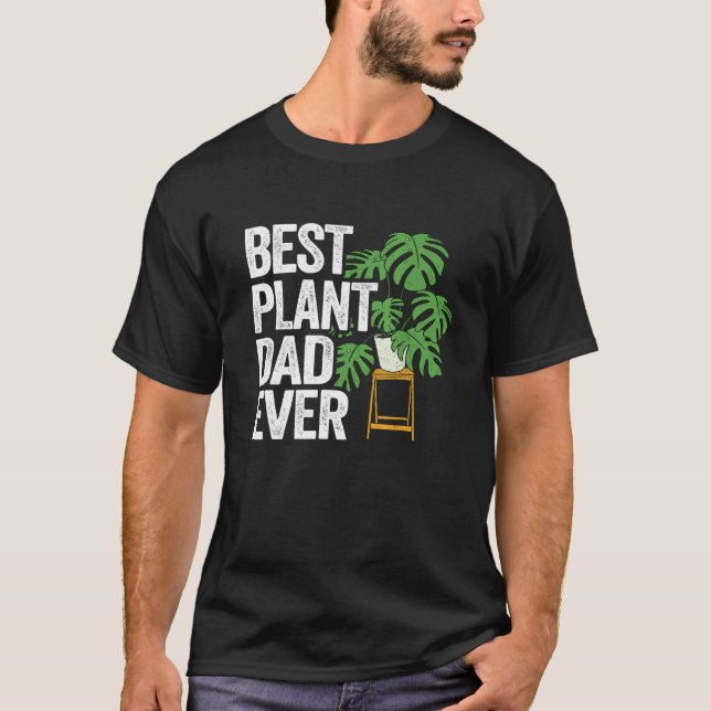 Mens Best Plant Dad Ever Garden Landscaper Gardene T Shirt (Framsida)