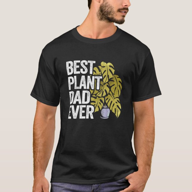 Mens Best Plant Dad Ever Garden Landscaper Gardene T Shirt (Framsida)