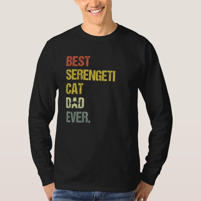 Mens Best Serengeti Cat Dad  Cat T Shirt (Framsida)