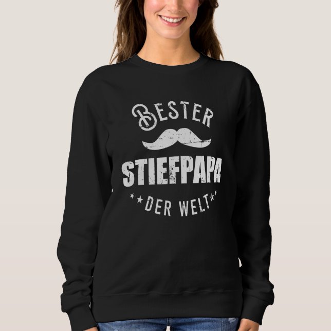 Mens Best stepdad in the world with Bart Schnauzer T Shirt (Framsida)