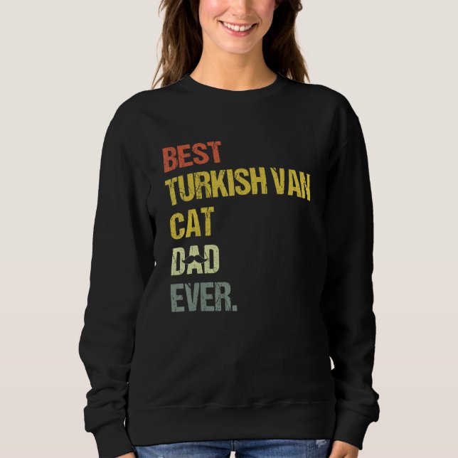 Mens Best Turkish Van Cat Dad T Shirt (Framsida)