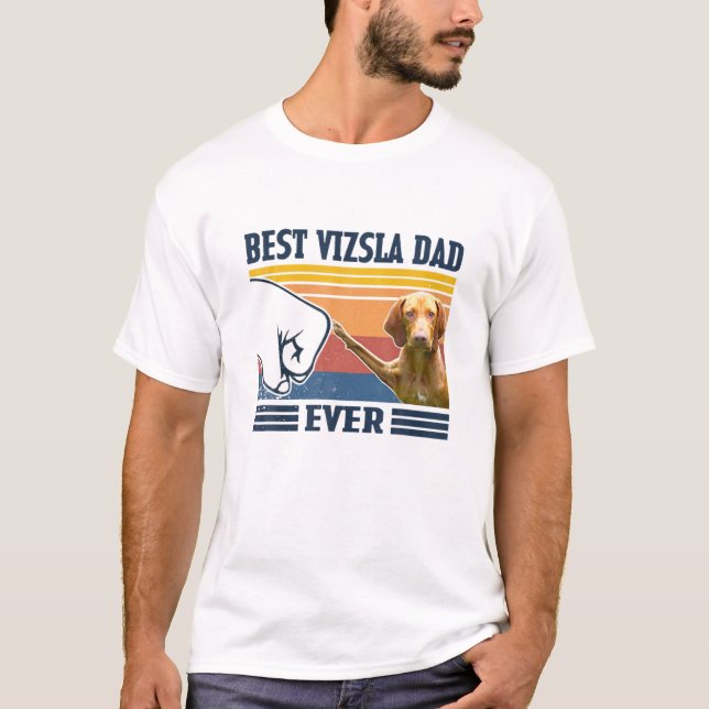Mens Best Vizsla Dad Ever Funny Dog Lover Father's T Shirt (Framsida)