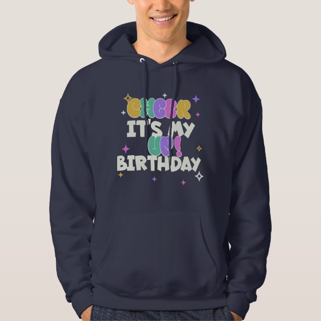MEN'S BIRTHDAY CHEER UP PULLOVER HOODIE  (Framsida)