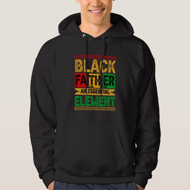 Mens Black Father The Essential Element - Father's Hoodie (Framsida)