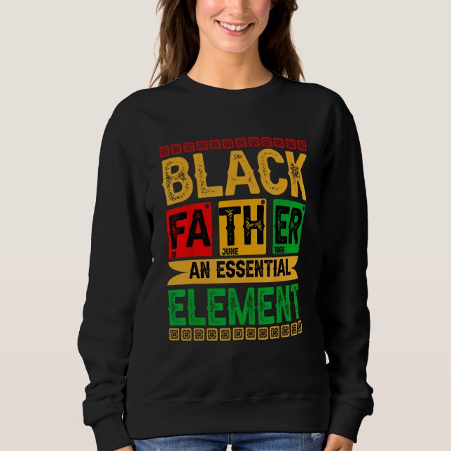 Mens Black Father The Essential Element - Father's T Shirt (Framsida)