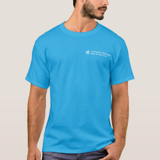 Men's blue t-shirt with AMBS logo