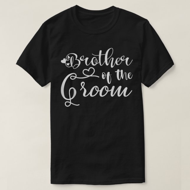Mens Brother Of The Groom Matching Wedding and Bac T Shirt (Design framsida)