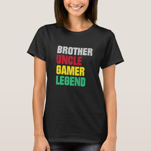 Mens Brother Uncle Gamer Legend Favorite Best Game T Shirt (Framsida)