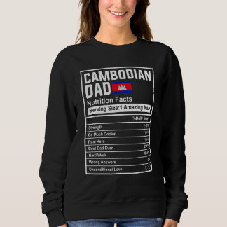 Mens Cambodianska Pappa Näringsfakta Fars Dag Na T Shirt
