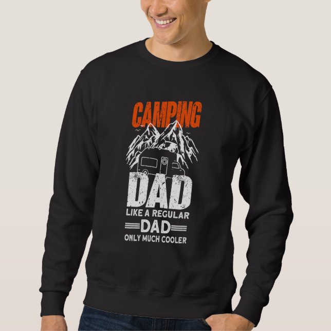 Mens Camping Dad - Camper Caravan Funny Camping_1 Lång Ärmad Tröja (Framsida)