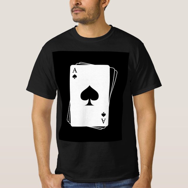 mens cards design t shirt (Framsida)