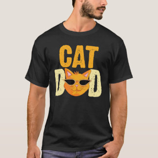 Mens Cat Dad Animal T Shirt