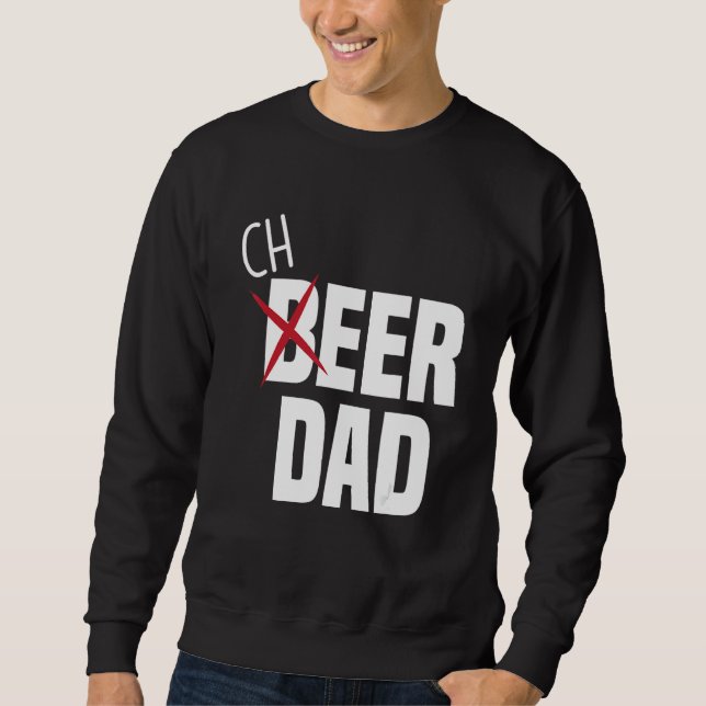 Mens Cheer Dad Cheerleading Dad Beer   Cheerleader Lång Ärmad Tröja (Framsida)