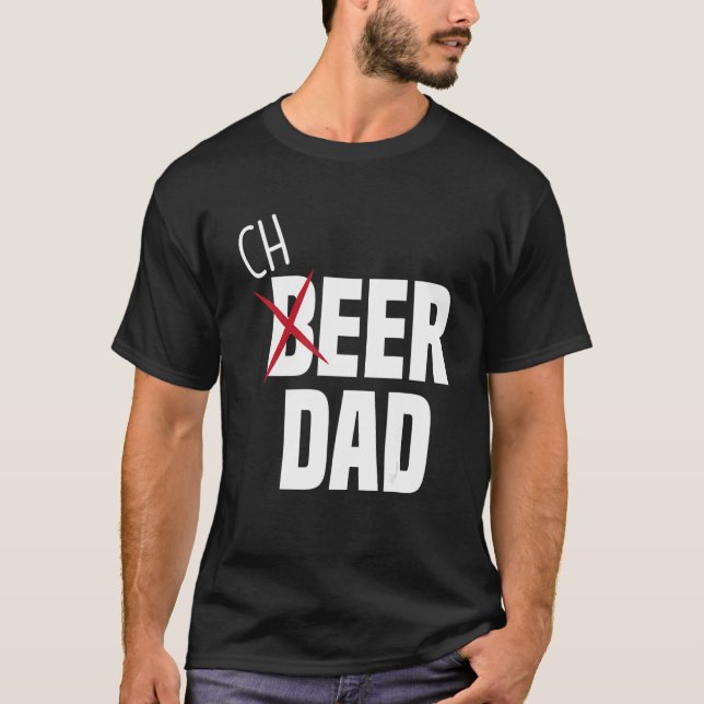 Mens Cheer Dad Cheerleading Dad Beer   Cheerleader T Shirt (Framsida)
