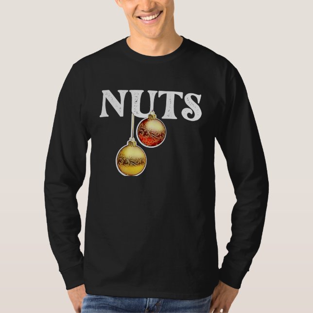 Mens Chest Nuts Matching Chestnuts Christmas Coupl T Shirt (Framsida)