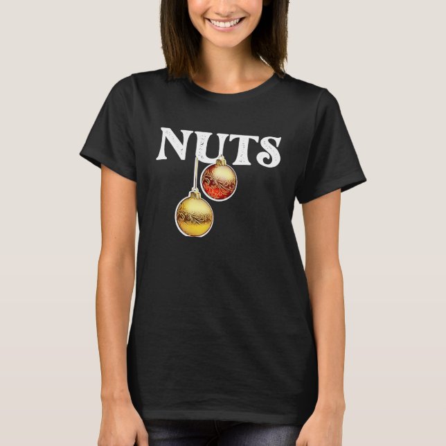Mens Chest Nuts Matching Chestnuts Christmas Coupl T Shirt (Framsida)