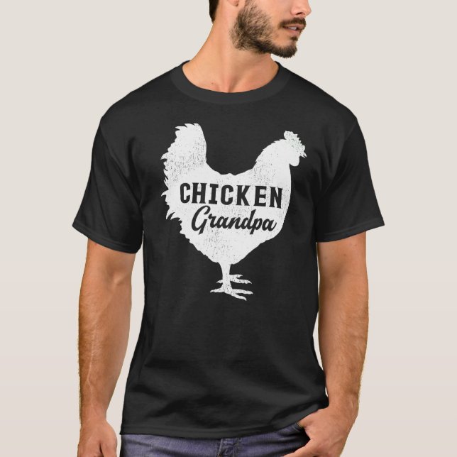 Mens Chicken Bird   Bästa kyckling farfar fars dag T Shirt (Framsida)