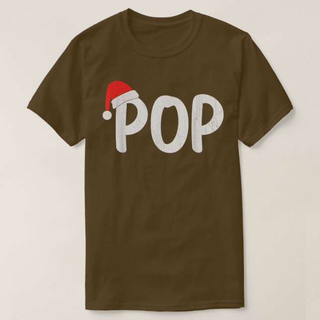 Mens Christmas Santa Hat Matching Family Pop Xmas  T Shirt (Design framsida)