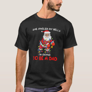 Mens Christmas Santa I'm Going To Be A Dad Pregnan T Shirt