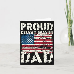 Mens Coast Guard Dad Uscg Distressed Amerikan Kort