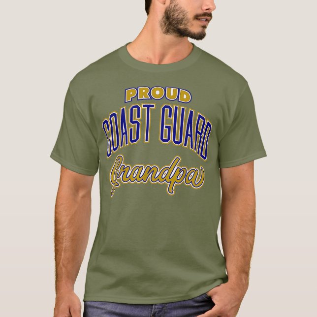 Mens Coast Guard Grandpa T Shirt (Framsida)
