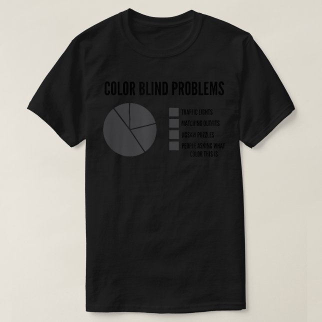 Mens Color Blind Problems Pie Chart  T Shirt (Design framsida)