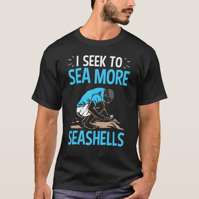 Mens Conchologists Conchology Seashell Outfit Seas T Shirt (Framsida)