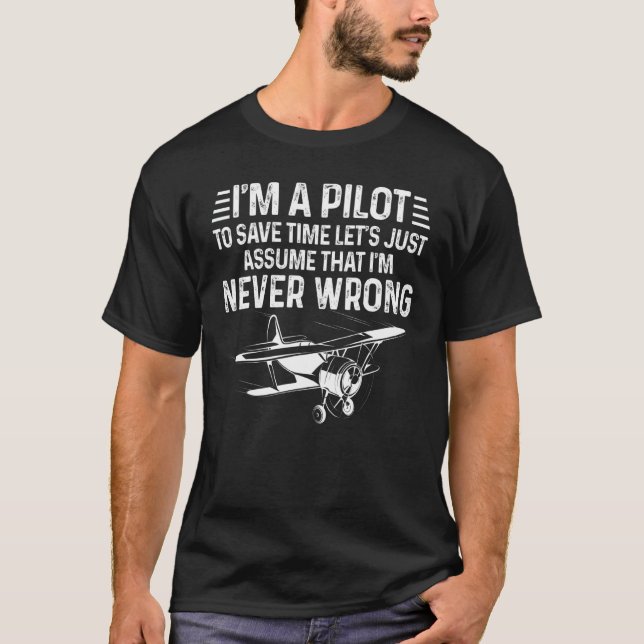 Mens Cool Aviation Pilot jag är pilot för att spar T Shirt (Framsida)