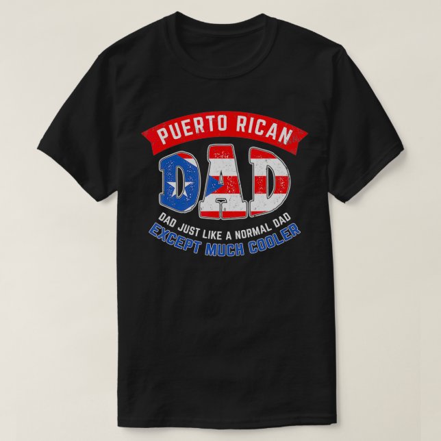 Mens Cool Puerto Rican Dad Fathers Day  T Shirt (Design framsida)