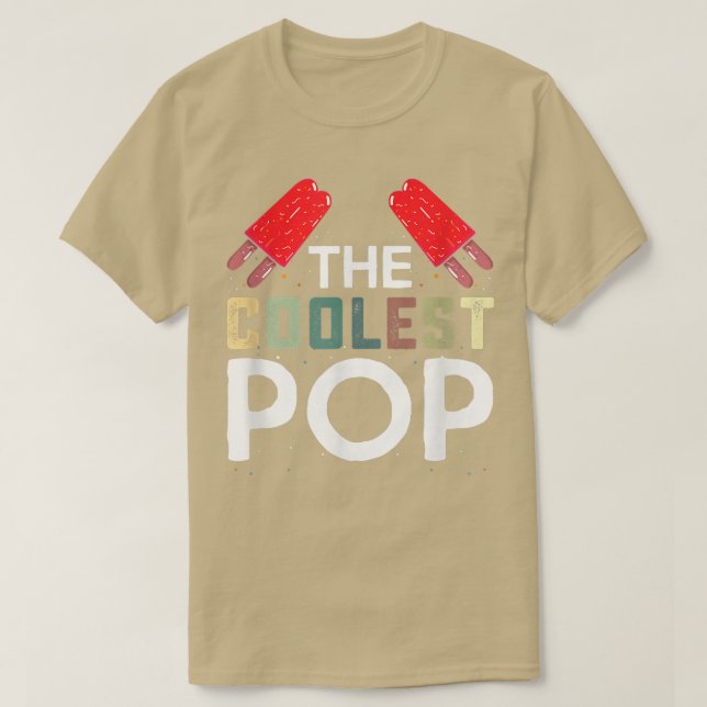 Mens Coolest Pop Funny Best Dad Ever Cool Fathers  T Shirt (Design framsida)