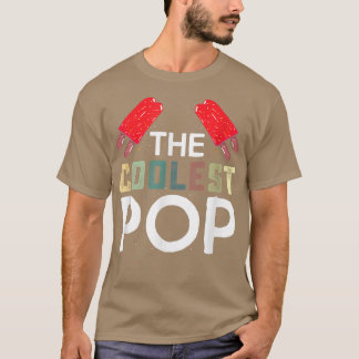 Mens Coolest Pop Funny Best Dad Ever Cool Fathers T Shirt