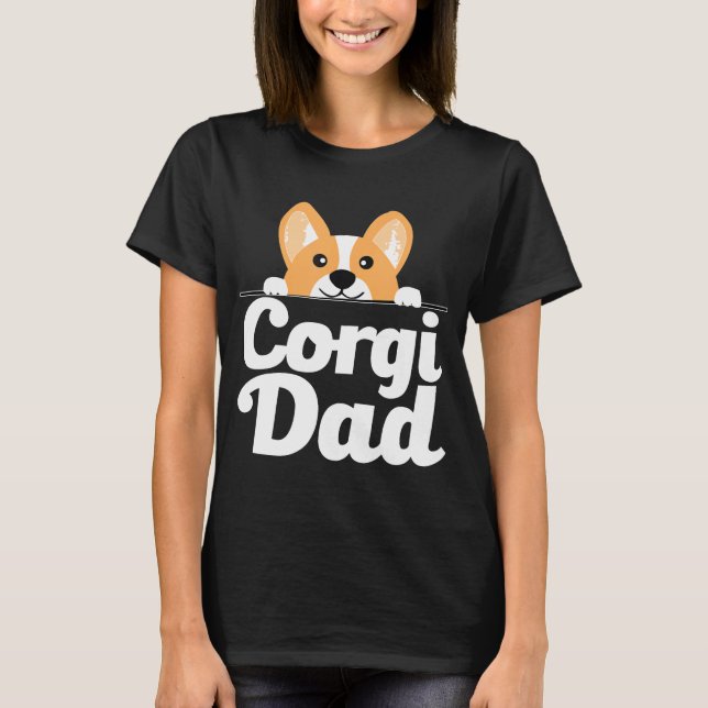 Mens Corgi Dog Corgi Dad T Shirt (Framsida)