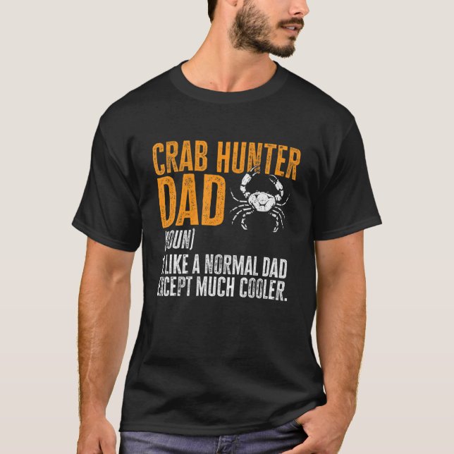 Mens Crab Hunter Dad Definition Crabbing T Shirt (Framsida)