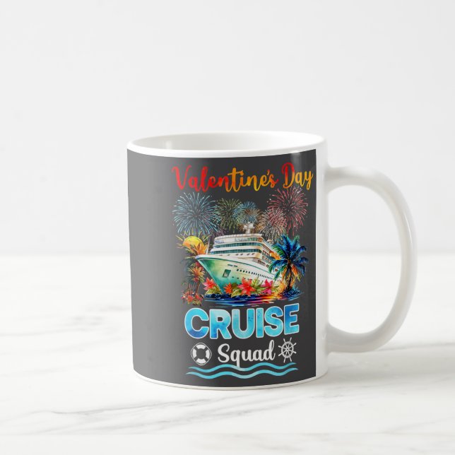 Mens Cruise Squad Valentine's Day Vacation Travel  Kaffemugg (Höger)