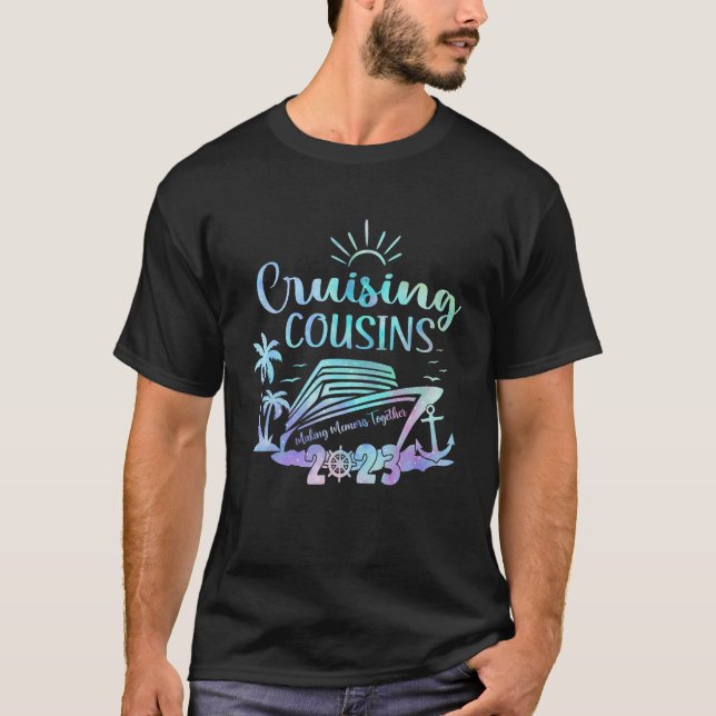 Mens cruising cousins matching cousin family cruis t shirt (Framsida)